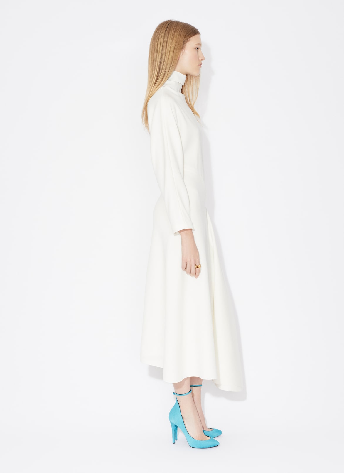 FLUID ASYMMETRIC DRESS ALAÏA WHITE FLUID ASYMMETRIC DRESS